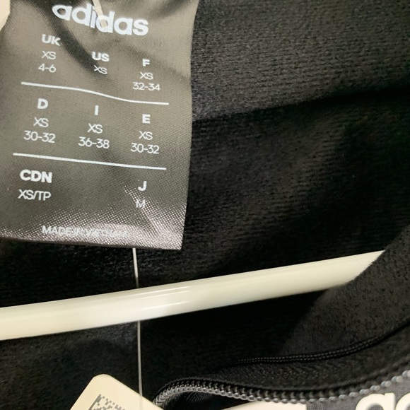 ADIDAS 3 Strip Black & White Tricot Track Jacket XS NWT - Picture 7 of 9